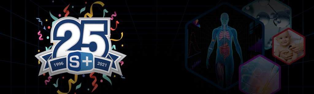 Celebrating 25 years, festive graphics with colorful confetti meet precise simulation modeling.