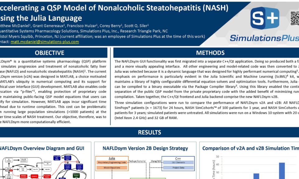 Accelerating a QSP Model of Nonalcoholic Steatohepatitis (NASH) Using the Julia Language