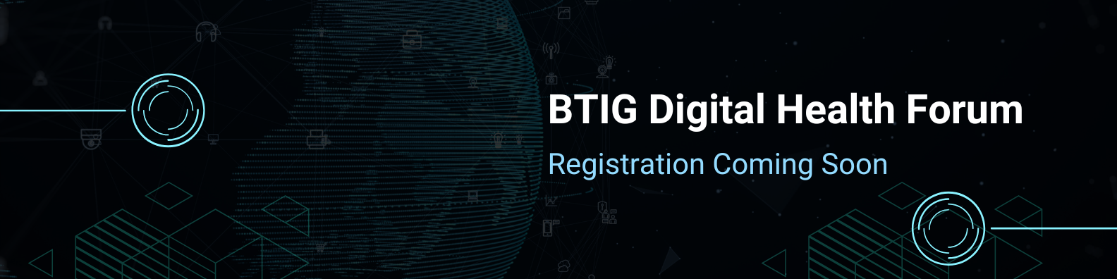 Dark digital tech background with abstract lines, highlighting Simulations Plus modeling & consulting at BTIG Digital Health Forum.