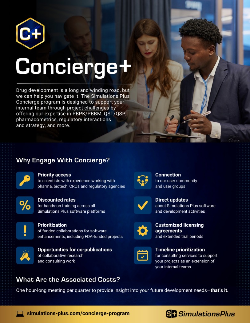 Concierge+ Flyer - Simulations Plus