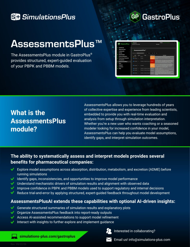 GP AssessmentsPlus™ Flyer - Simulations Plus