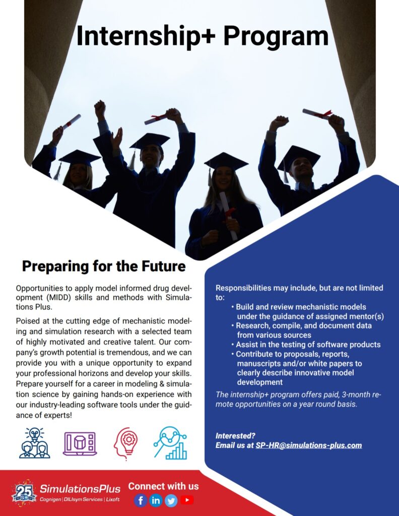 Internship+ Flyer - Simulations Plus