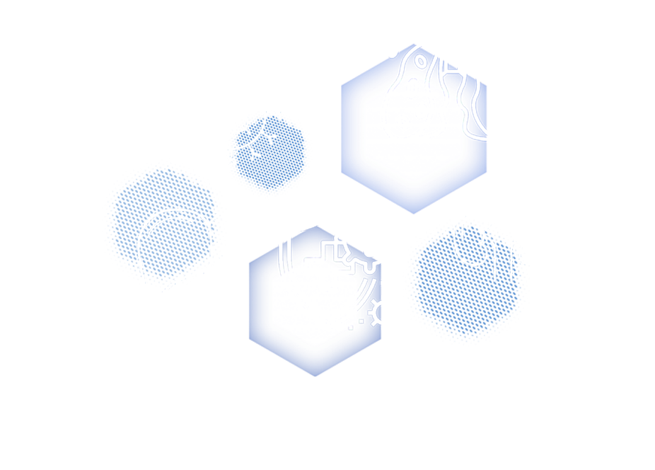 Light blue and white hexagons show medical icons, representing Simulations Plus QSP & PBPK modeling tools.