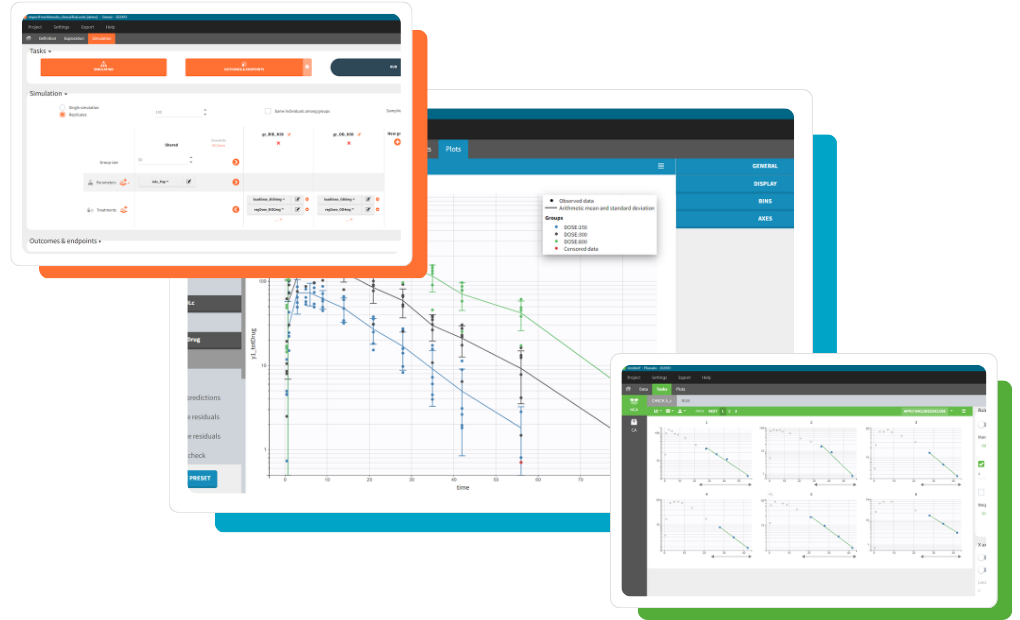 MonolixSuite pharmacometrics software dashboard