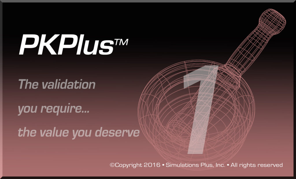 PKPlus™ 1.0: Validation and value with advanced pharmacokinetics by Simulations Plus.