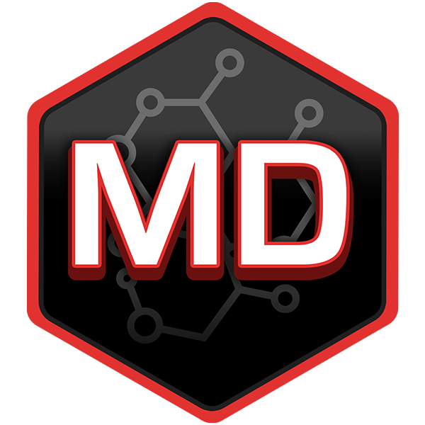 The hexagonal MedChem Designer logo reflects precision and innovation in chemistry solutions.