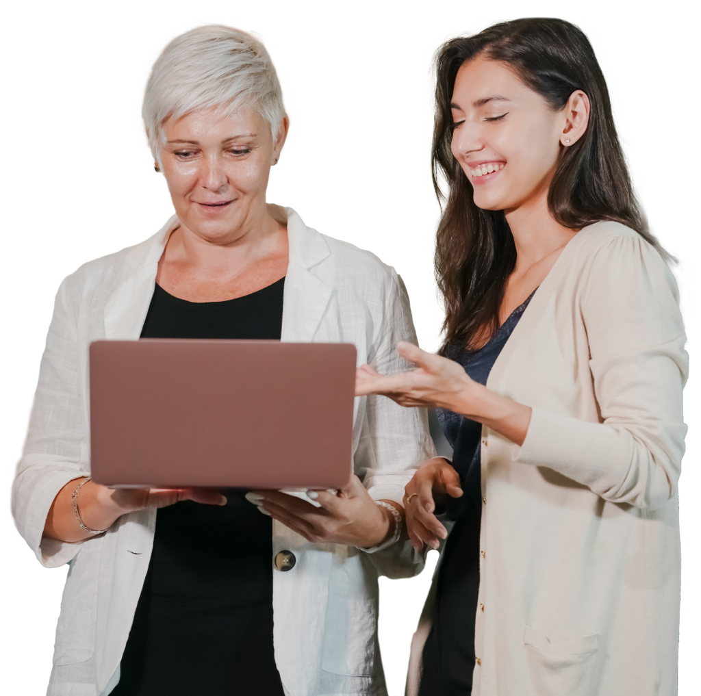 Two women discuss a breakthrough First-in-Human trial using Simulations Plus drug discovery software.